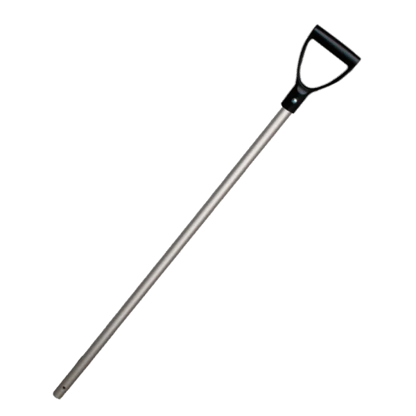 Aluminiowy trzonek do łopaty 105 cm, 28 mm, czarny uchwyt