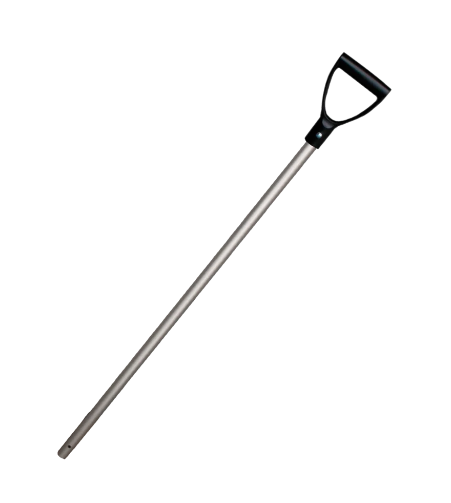 Aluminiowy trzonek do łopaty 105 cm, 28 mm, czarny uchwyt - obrazek 1