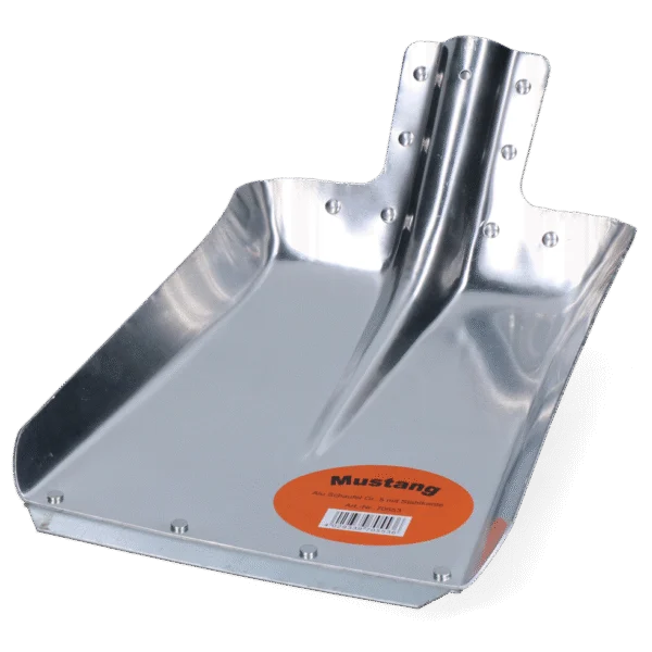 Aluminiowa szufla ze stalową listwą ochronną, szerokość 27 cm, bez trzonka – Mustang