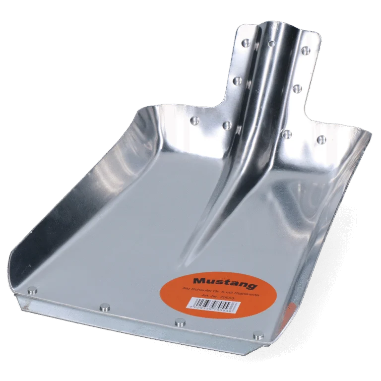 Aluminiowa szufla ze stalową listwą ochronną, szerokość 27 cm, bez trzonka – Mustang