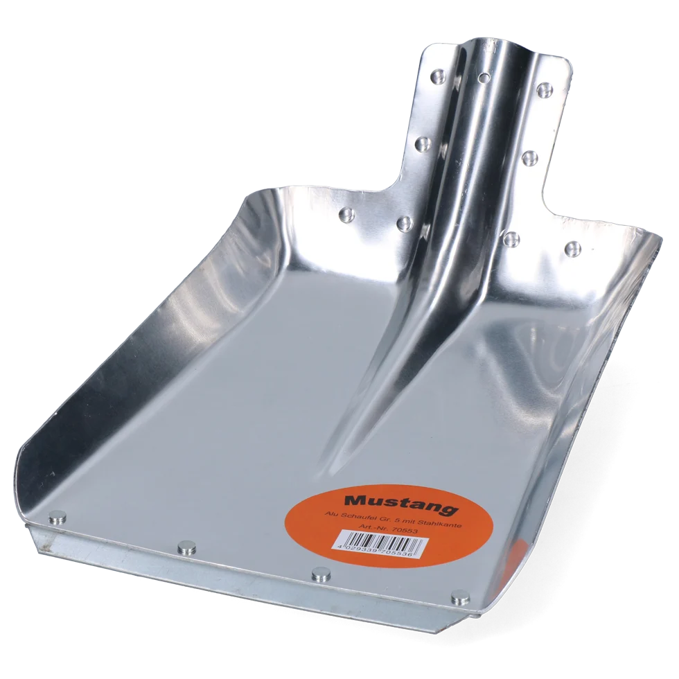 Aluminiowa szufla ze stalową listwą ochronną, szerokość 27 cm, bez trzonka – Mustang - obrazek 1