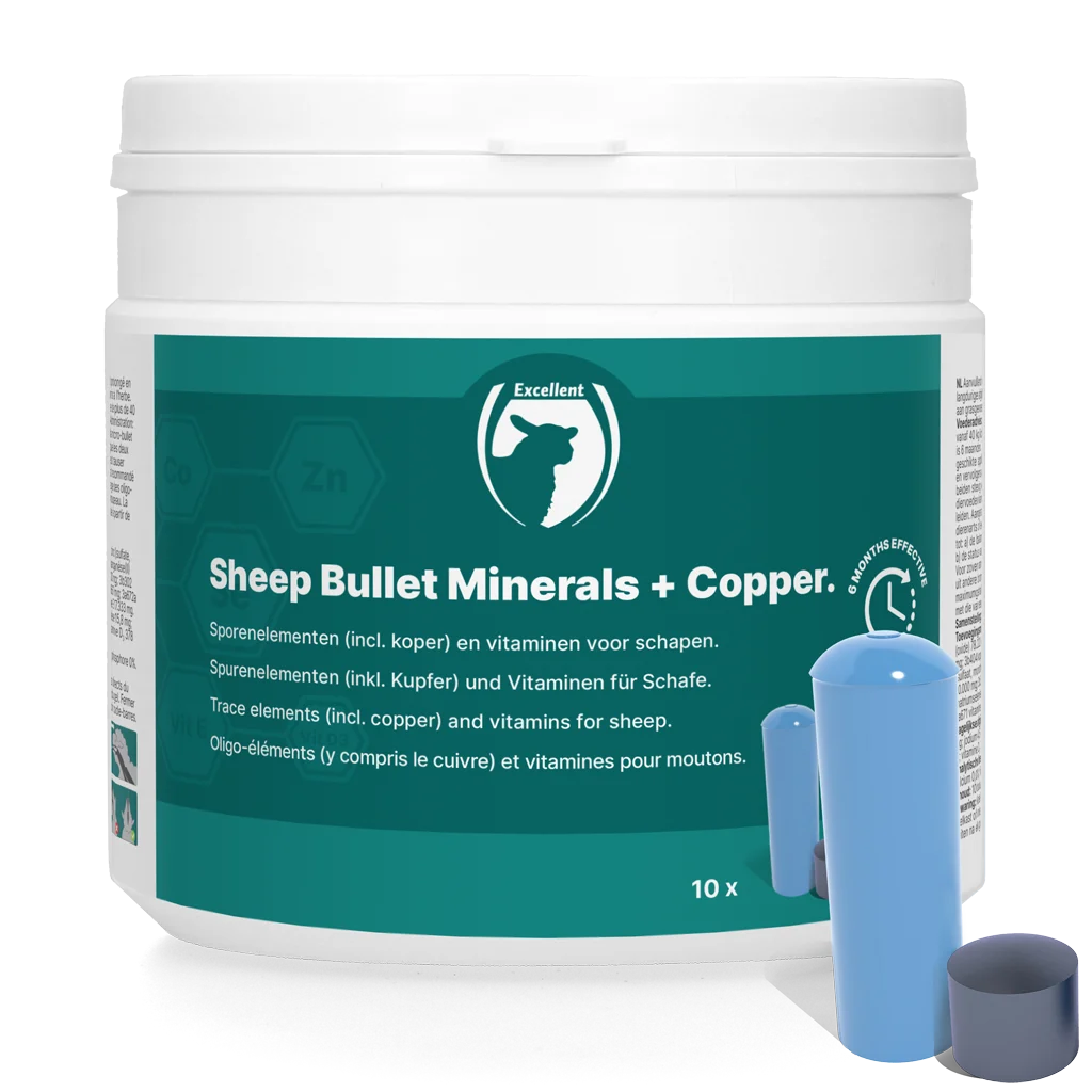 Bolus dla owiec z miedzią, 10 bolusów i 10 microbullets – Excellent Sheep Bullet Minerals + Koper - obrazek 1