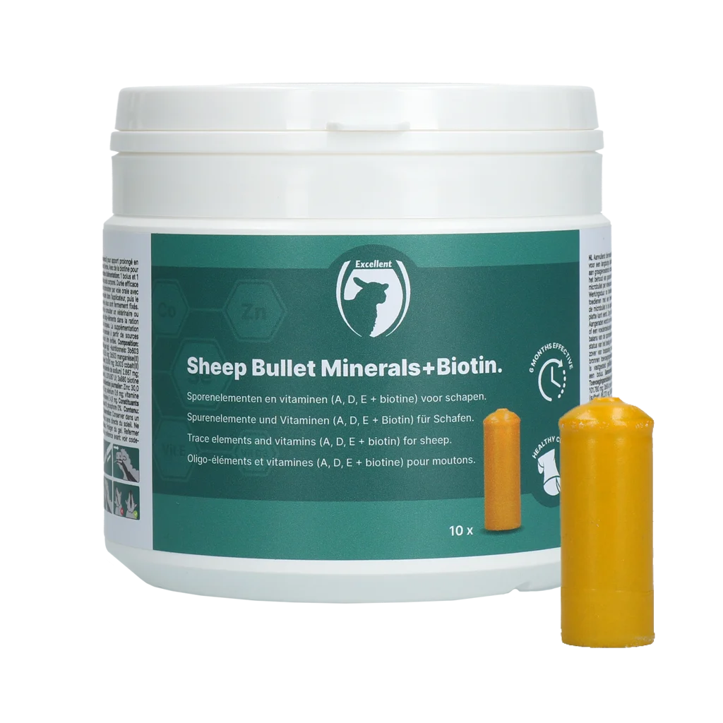 Bolus dla owiec z biotyną, 10 sztuk – Excellent Sheep Bullet Minerals + Biotin - obrazek 1