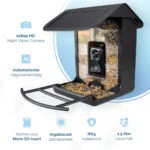 Karmnik z kamerą i panelem słonecznym, 1,5 l – Hofman Animal Care AI Bird Feeder - obrazek 2