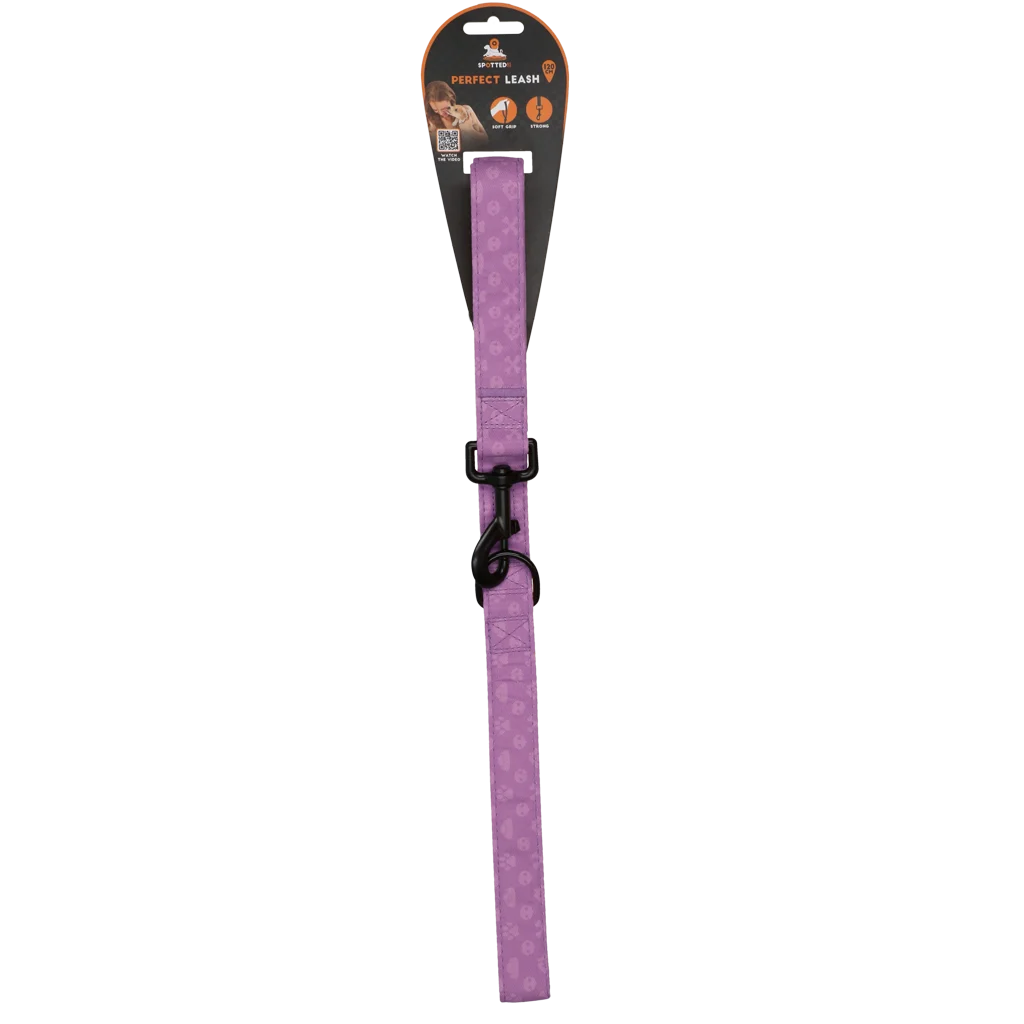 Smycz dla psa z kółkiem D, 120 cm, fioletowa – Spotted! Pro Perfect Leash - obrazek 1