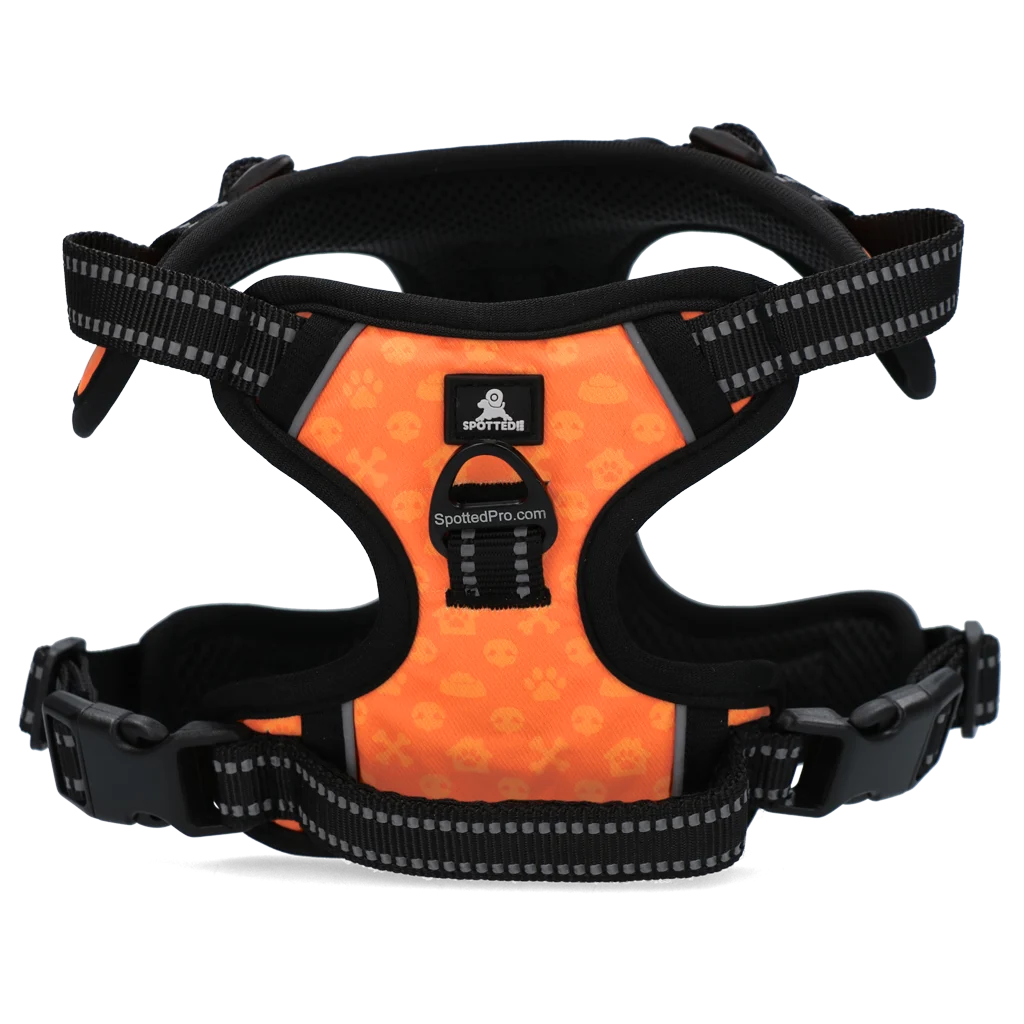 Szelki dla psa Anti Trek z uchwytem, pomarańczowe XS – Spotted! Pro No Pull - obrazek 3