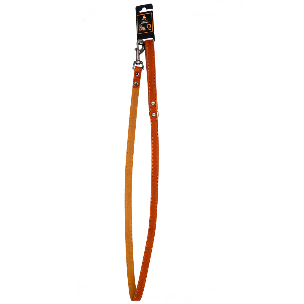 Skórzana smycz dla psa z wyściełanym uchwytem, koniakowa, 130 x 1,8 cm – Spotted! Pro - obrazek 2