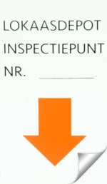 Naklejki na punkty kontrolne z wodoodpornego winylu, 5 x 9 cm, 100 sztuk – Hofman Pest Control Inspectiepunt