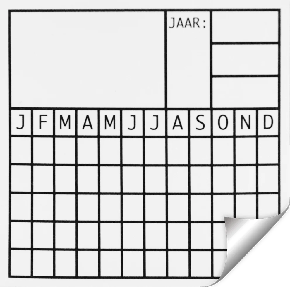 Naklejka z datą do dokumentowania inspekcji, 5 x 5 cm, 10 sztuk – Hofman Pest Control Datum - obrazek 1