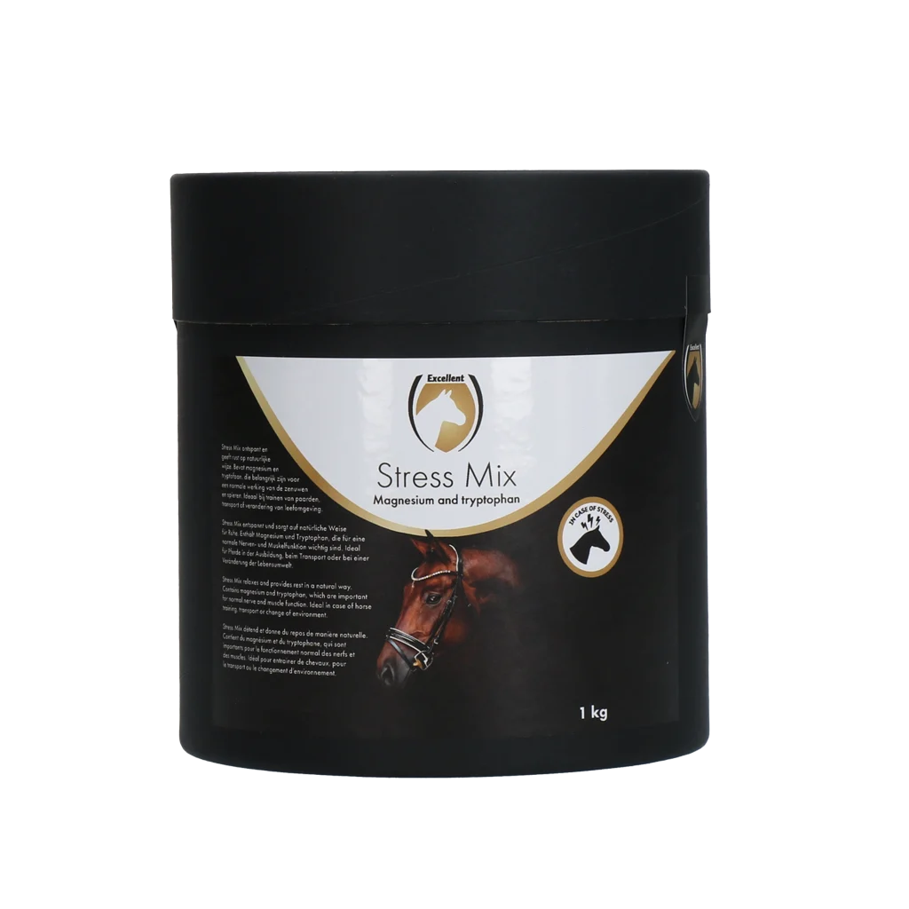 Suplement dla koni na stres z L tryptofanem i magnezem, 1 kg – Excellent Horse No Stress Mix - obrazek 1