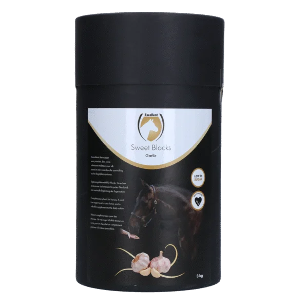 Przysmaki dla koni z czosnkiem, niskocukrowe, 3 kg – Excellent Horse Sweet Blocks