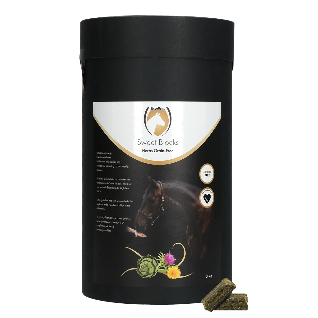 Przysmaki dla koni z ziołami, bezzbożowe, 3 kg – Excellent Horse Sweet Blocks Grain-Free Herbs - obrazek 1