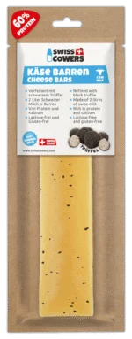 Gryzak serowy dla psów z czarną truflą, rozmiar L – SwissCowers Cheese Bars Truffle L
