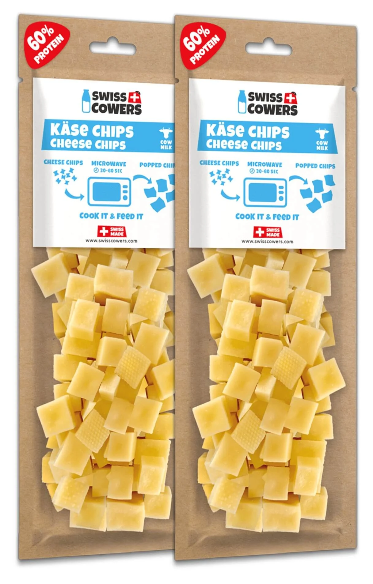 Serowe kostki do wypieku dla psów – SwissCowers Cheese Chips - obrazek 2