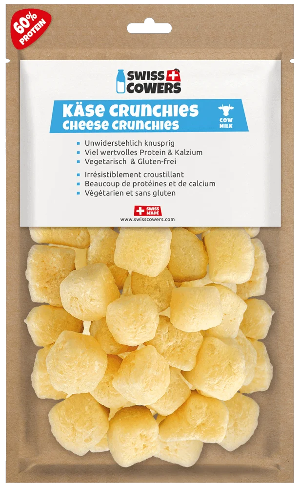 Serowe przysmaki dla psów, chrupiące, 28 nagród – SwissCowers Cheese Crunchies Original - obrazek 1