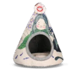 Tipi dla kota z poduszką, 42 x 56 cm – Takara Tipi Violet Flower