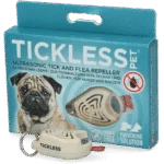 Odstraszacz kleszczy i pcheł dla psa i kota z ultradźwiękami, beżowy – Tickless Pet