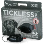 Odstraszacz kleszczy i pcheł dla psa i kota z ultradźwiękami, czarny – Tickless Pet