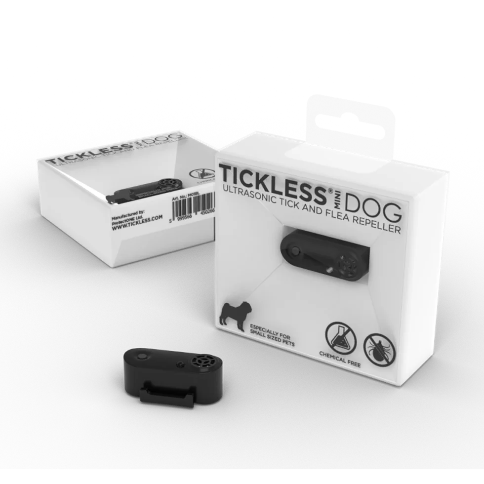 Urządzenie odstraszające kleszcze i pchły dla małych psów, ładowane, czarne – Tickless Mini Dog - obrazek 1