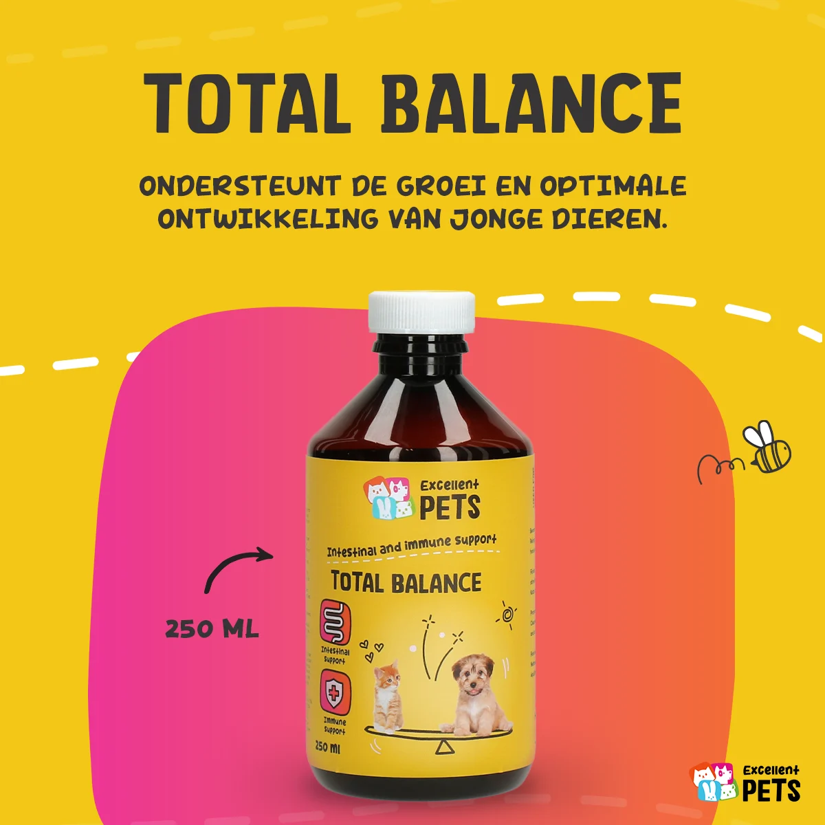 Płynny dodatek paszowy dla psów i kotów, 250 ml – Excellent Pets Total Balance - obrazek 2