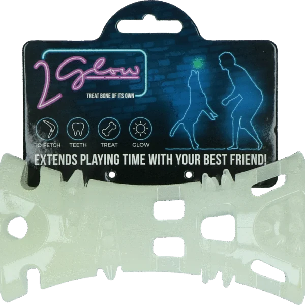 Świecąca zabawka w kształcie kości dla psa – 2 Glow Treat Bone of it's Own