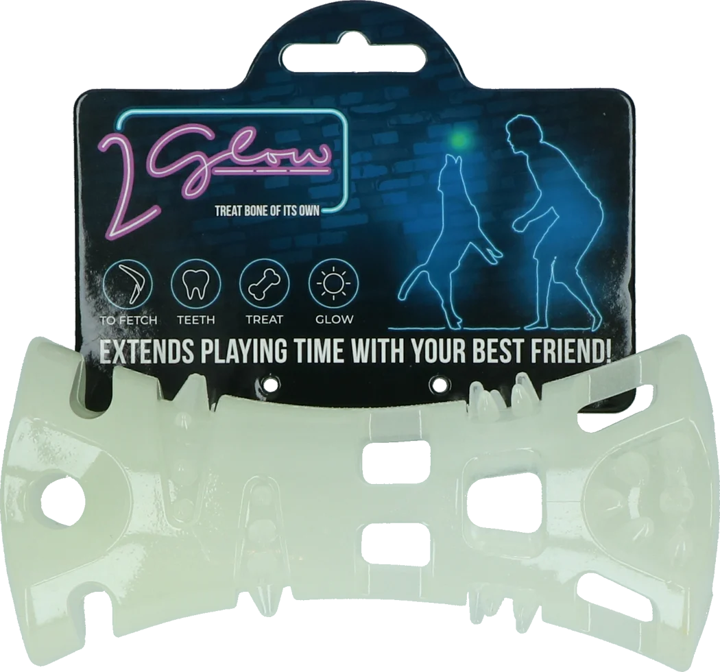 Świecąca zabawka w kształcie kości dla psa – 2 Glow Treat Bone of it's Own - obrazek 1