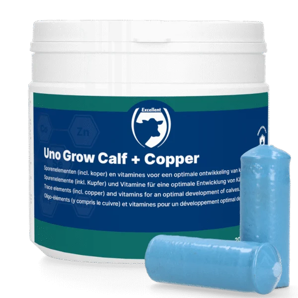 Bolus mineralny z miedzią dla cieląt, 20 x 40,5 g – Excellent Uno Grow Calf + Copper