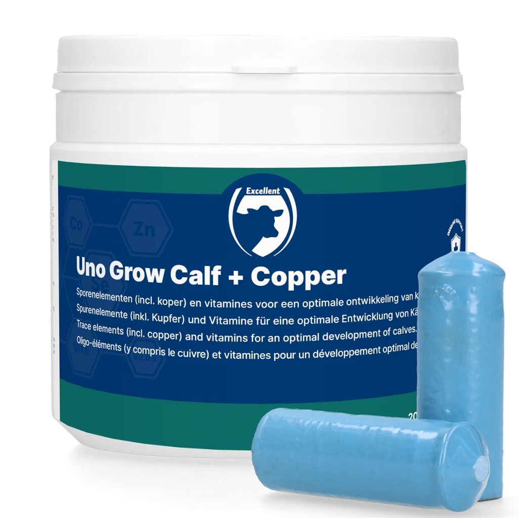 UNO004M.png Bolus mineralny z miedzią dla cieląt, 20 x 40,5 g – Excellent Uno Grow Calf + Copper - obrazek 1