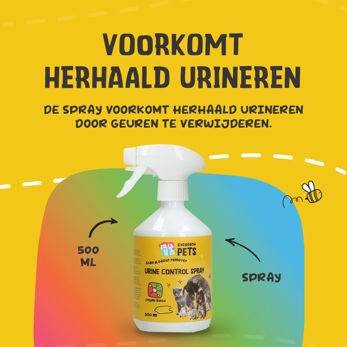 Spray do usuwania plam i zapachu moczu 500 ml – Excellent Pets Urine Control Spray - obrazek 4