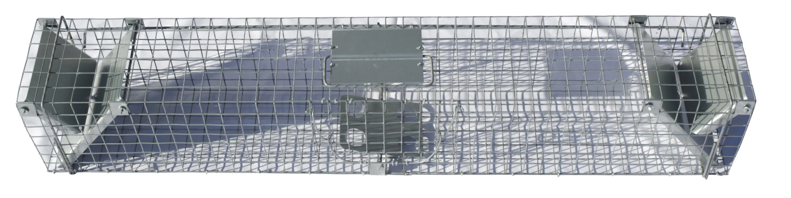 Pułapka żywołowna z ocynkowanej stali na kuny i szczury, 102 x 17 x 20 cm – Hofman Pest Control - obrazek 1
