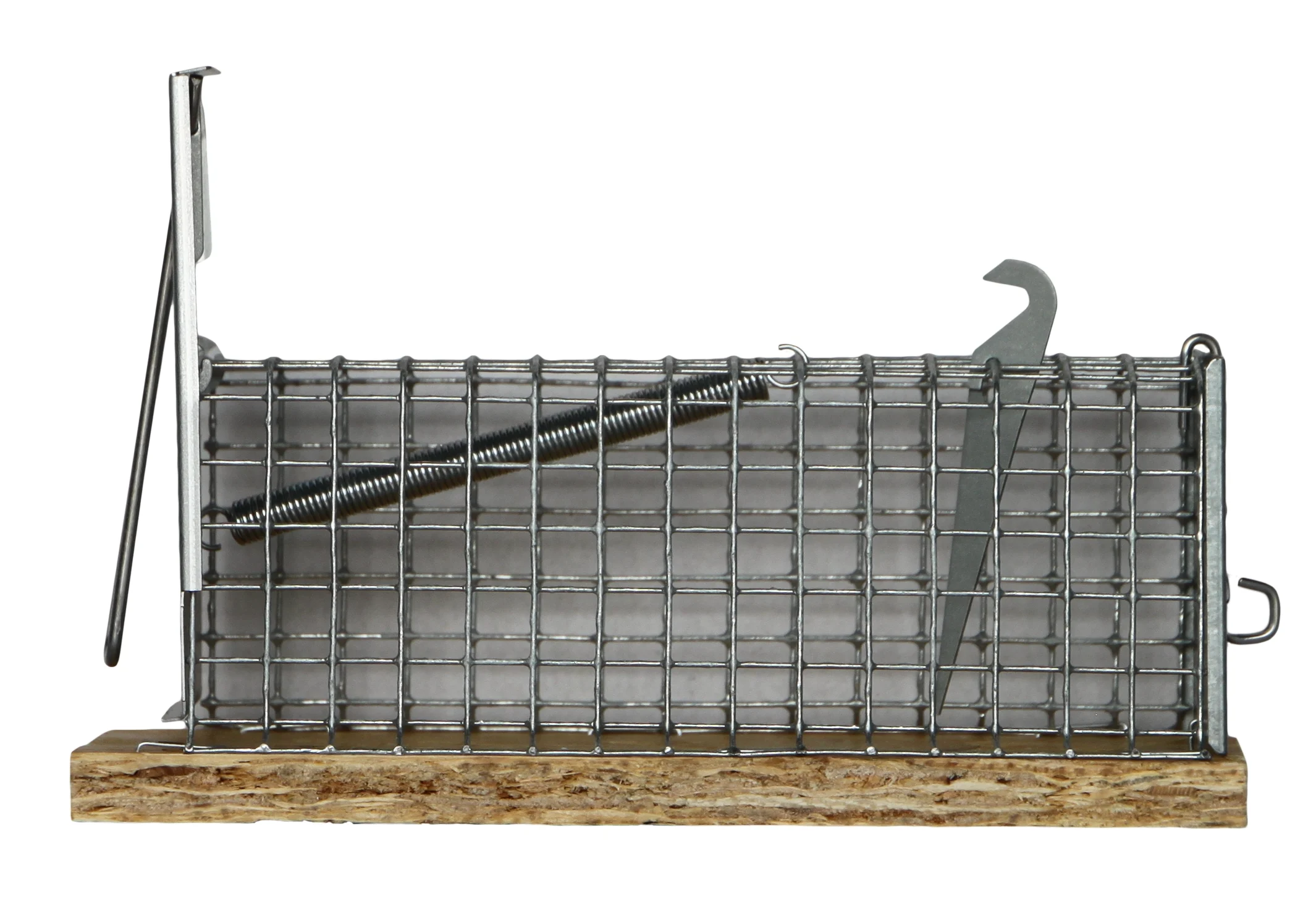 Żywołowna pułapka na myszy z drewnianą podstawą, 13 x 5 x 5 cm – Hofman Pest Control Dura - obrazek 2