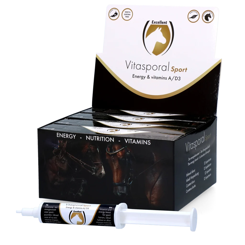 Suplement energetyczny dla koni z witaminami A i D3, 12 ml – Excellent Horse Vitasporal Sport - obrazek 3