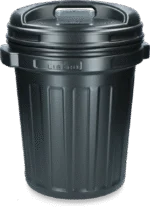 Pojemnik na paszę z zamknięciem obrotowym, 40 l, czarny - obrazek 2