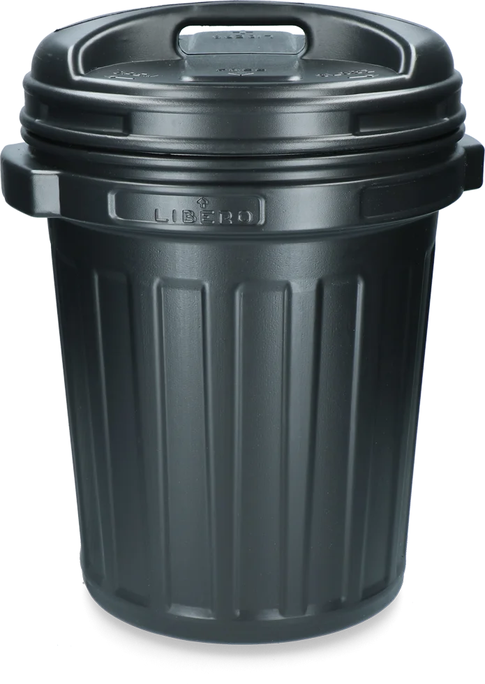 Pojemnik na paszę z zamknięciem obrotowym, 40 l, czarny - obrazek 2