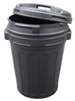 Pojemnik na paszę z zamknięciem obrotowym, 70 l, czarny - obrazek 3