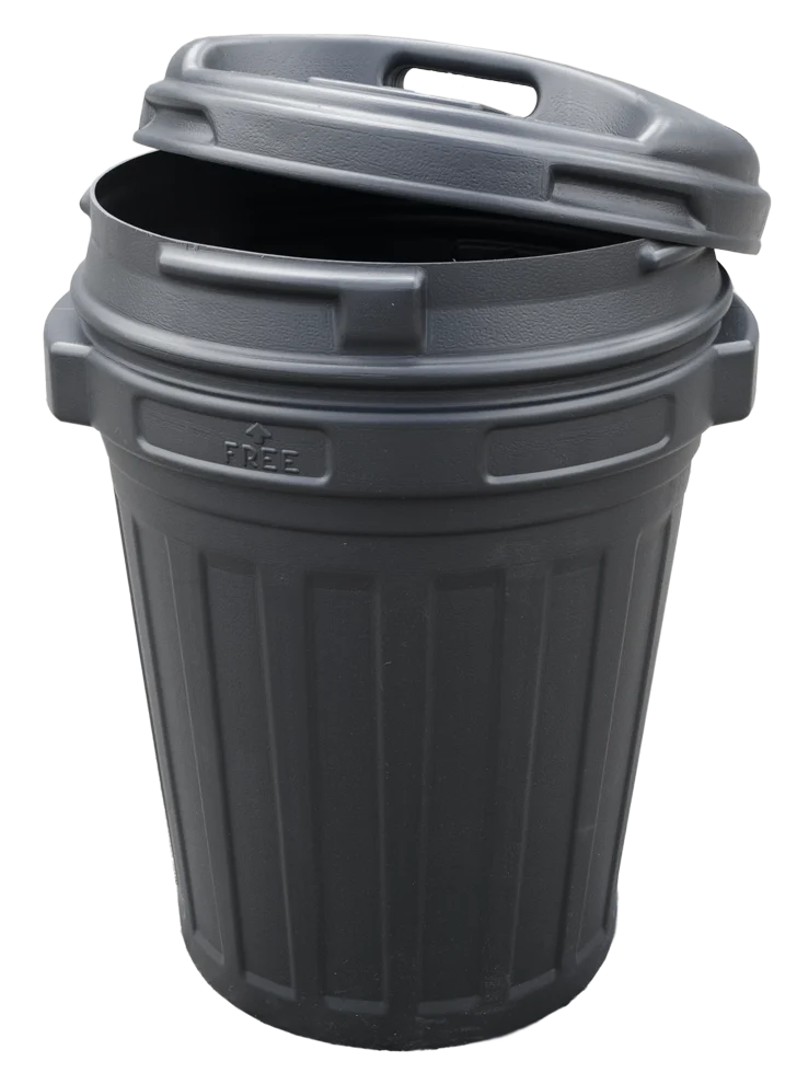 Pojemnik na paszę z zamknięciem obrotowym, 70 l, czarny - obrazek 3