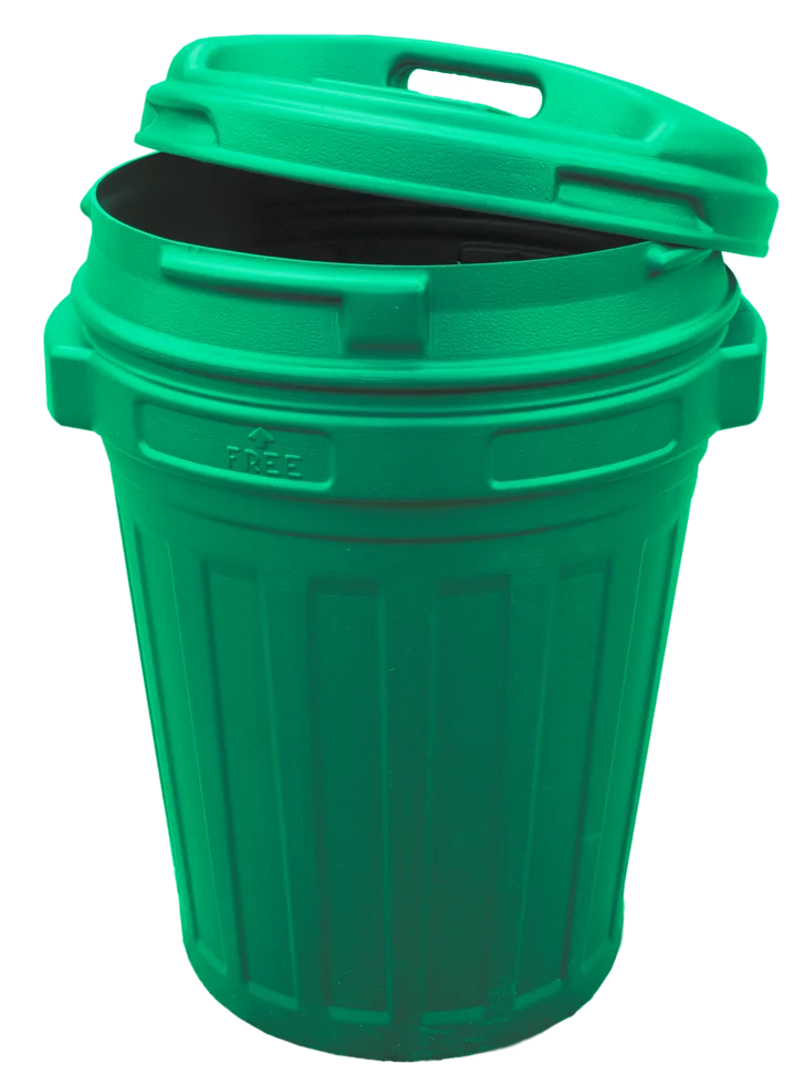 Beczka na karmę z zamknięciem obrotowym, 70 l, zielona - obrazek 2