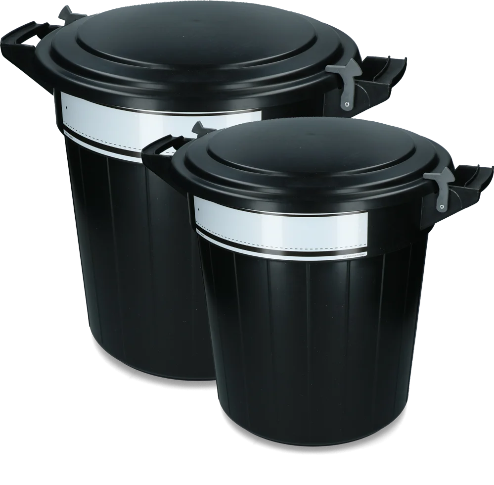 Pojemnik na paszę z pokrywą i zamknięciem, 40 l – Vplast - obrazek 2