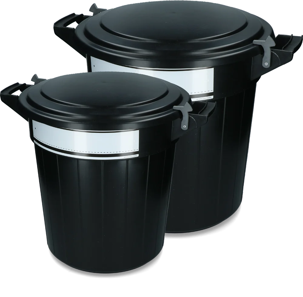 Pojemnik na paszę z pokrywą i zamknięciem, 40 l – Vplast - obrazek 1