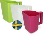 Plastikowa szufla do paszy ze skalą, 2 l, przezroczysta – Vplast Plus - obrazek 2