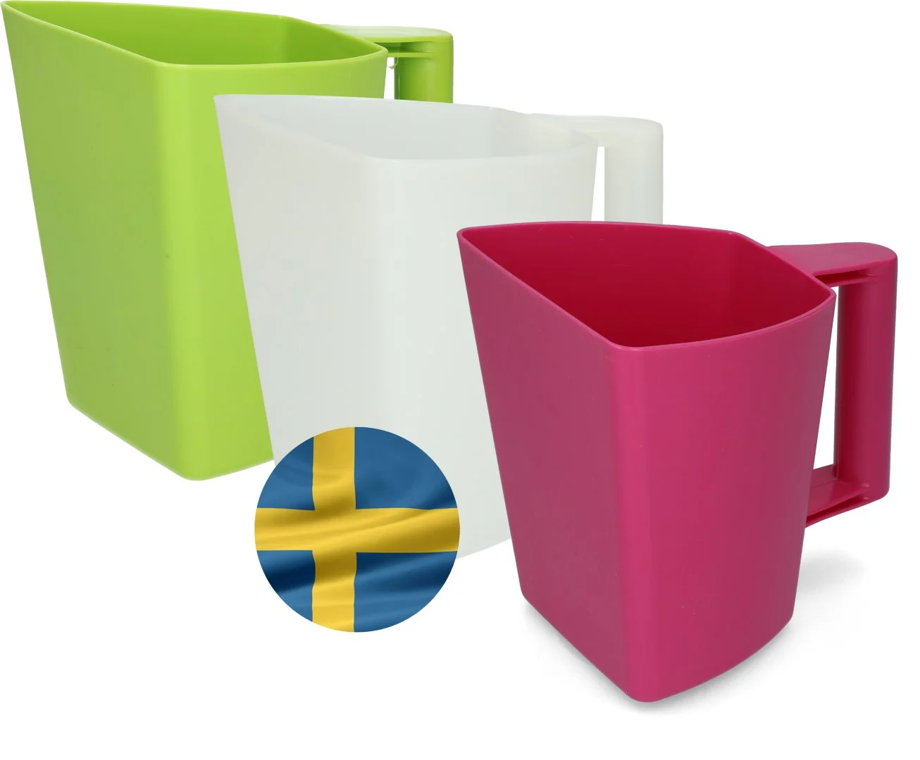 Plastikowa szufla do paszy ze skalą, 2 l, przezroczysta – Vplast Plus - obrazek 2