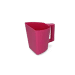 Plastikowa miarka do paszy ze skalą pojemności, 2 l, różowa – Vplast Plus