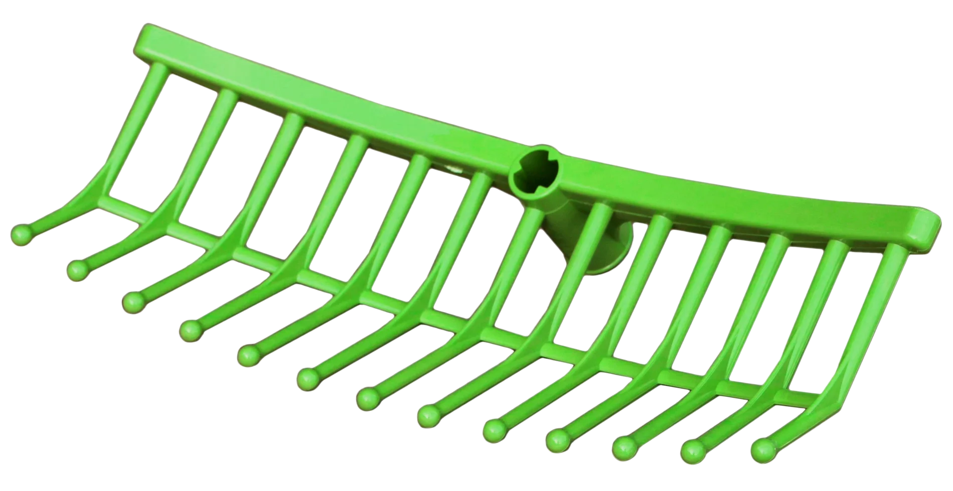 Zielone plastikowe grabie do paszy, średnica otworu 26 mm - obrazek 1