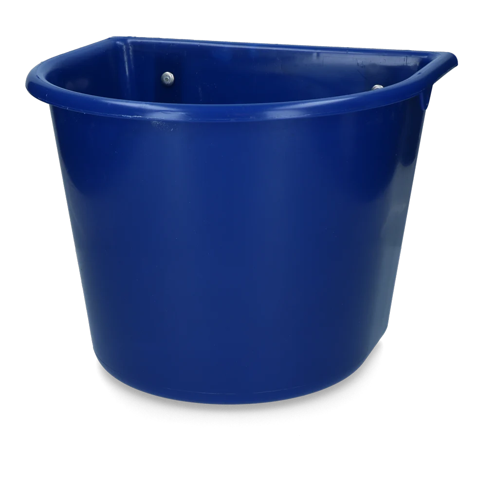 Zawieszany pojemnik na paszę z hakami, 15 l, granatowy – Vplast - obrazek 1