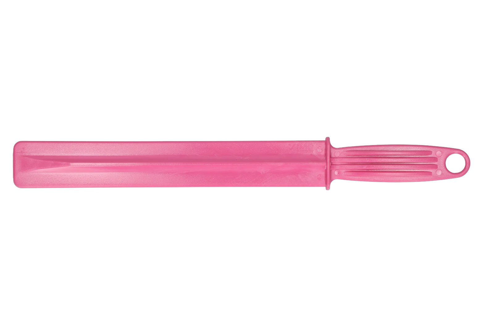 Plastikowe mieszadło do paszy z oczkiem do zawieszania, 38 cm, różowe – Vplast - obrazek 1
