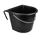 Zawieszane wiadro paszowe dla koni z metalowym uchwytem, 15 l, czarne – Vplast - obrazek 2