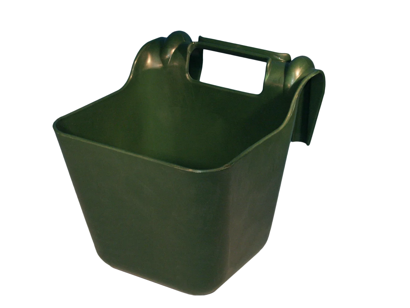 Zawieszany pojemnik na paszę dla koni z rączką, 14 l, zielony – Ok-Plast - obrazek 1