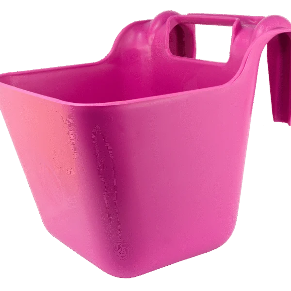 Zawieszany pojemnik na paszę dla koni z uchwytem, 14 l, różowy – Ok-Plast