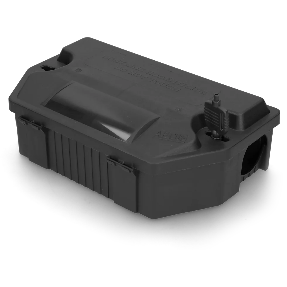 Stacja deratyzacyjna na szczury z kluczykiem, 33 x 21 x 10 cm – Hofman Pest Control Aegis Mini Rat - obrazek 1