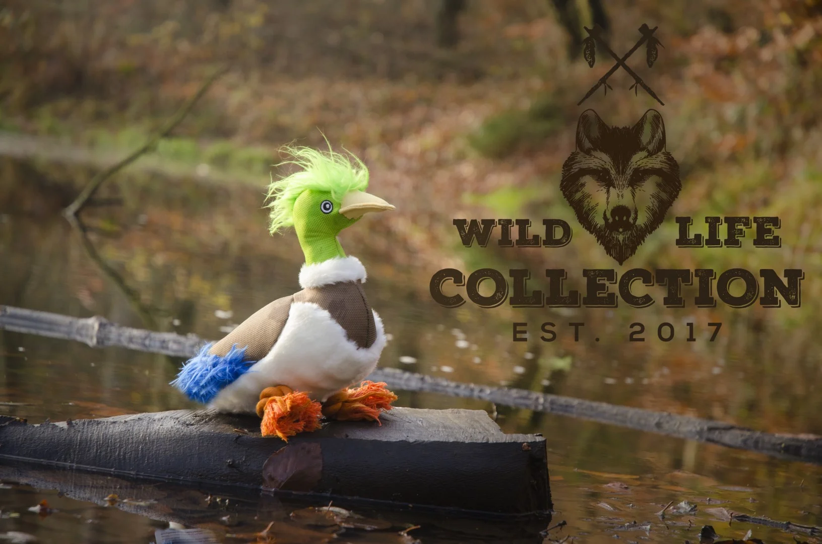 Pluszowa zabawka dla psa ze sznurem do przeciągania i piszczałką – Wild Life Collection Wild Life Dog Kaczka - obrazek 4